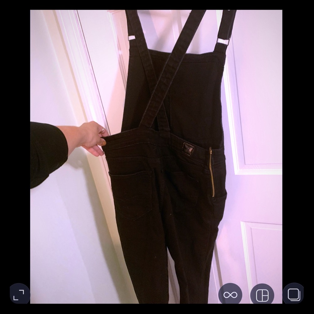 Levi’s Denizen Skinny Black Overalls - Large